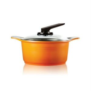 Cacerola Con Asas Silicona 24Cm 4,4Lt Naranjo Roichen