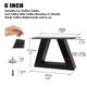 thumbnail image 3 of Patas De Mesa De Metal Trapezoidales De 6 Pulgadas De Acero Resistente Para Sofá Banco T, 3 of 6