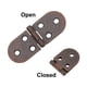 thumbnail image 5 of Bisagra de Mesa Plegable Uxcell, Paquete de 4 Bisagras de Mesa de Máquina de Coser de Borde Redondeado de Hierro de 270 Grados para Gabinete, Bronce Rojo, 5 of 7
