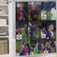 thumbnail image 5 of Pedri-theme 4-Piece Shower Curtain Set with Rugs, Waterproof Bathroom Decor Set Includes Bath Mat, U-Shaped Rug, Toilet Lid Cover and Curtain with Hooks, 5 of 6