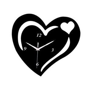 Bothyi - Reloj De Pared Con Forma De Corazón, Reloj Colgante De Pared Silencioso Para Dormitorio, Sala De Estar, Decoración Del Hogar