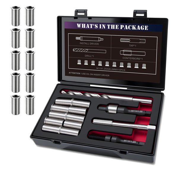 Kit de reparación de roscas SENNMONN M11x1.25 10 uds acero inoxidable 304