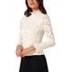 thumbnail image 4 of INSPIRE CHIC Blusa Floral de Encaje Básica de Manga Larga con Cuello de Volantes para Mujer Otoño Invierno 2025 L Beige, 4 of 6