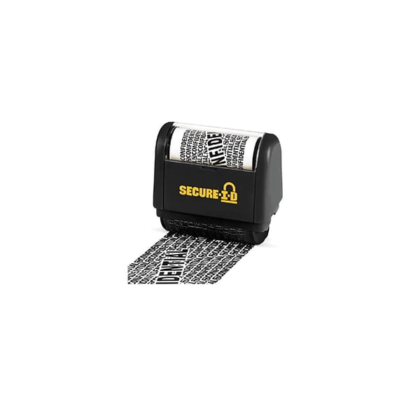 Sello Rodillo de Seguridad Secure-I-D con Tinta Negra Pre-entintada
