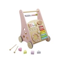 Andador Correpasillos Bebe Didáctico Madera Bandú Rosa