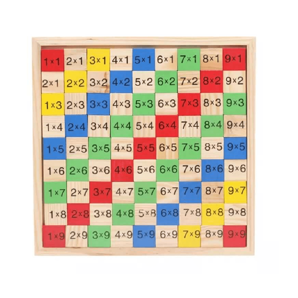 Artidix - Tabla De Multiplicar Montessori Didáctico De Madera Pb-c3