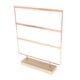 thumbnail image 1 of Organizador De Aretes De Joyería De 3 Niveles Con Base De Madera Para Mesita De Noche, Tienda, Rosa Dorado, 1 of 5