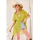 thumbnail image 1 of CCWHOLESALESCLOTHINGS Chaqueta Extragrande con Cuello Abotonado para Mujer, Talla L, Verde, 1 of 5