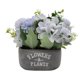 thumbnail image 1 of Planta Artificial Macetero De Cemento Flowers And Plants celeste, 1 of 8