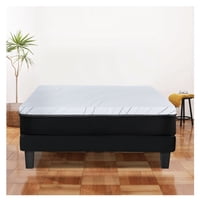 Latam Home - Cama Zen Best Full Colchon Pro Tela Velvet Negro