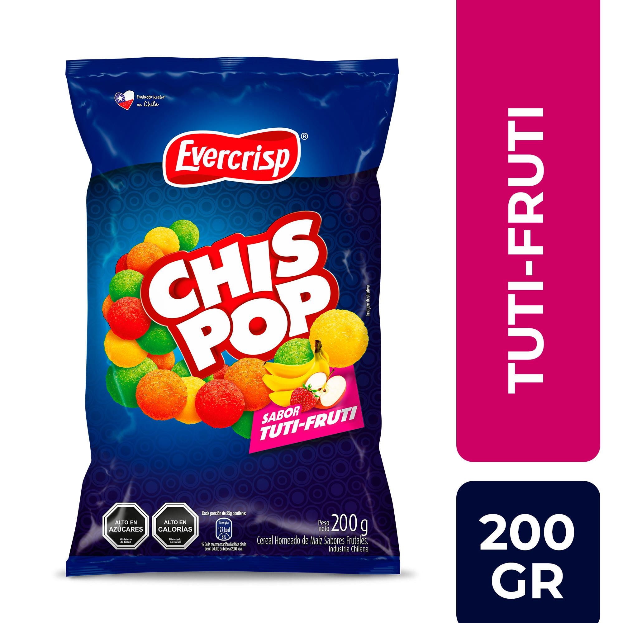 Suflés Chis Pop Tutti Frutti 200 g Evercrisp