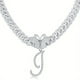 thumbnail image 1 of Stylish Hip Hop Cuban Butterfly Necklace with White Letter Initials, 1 of 5