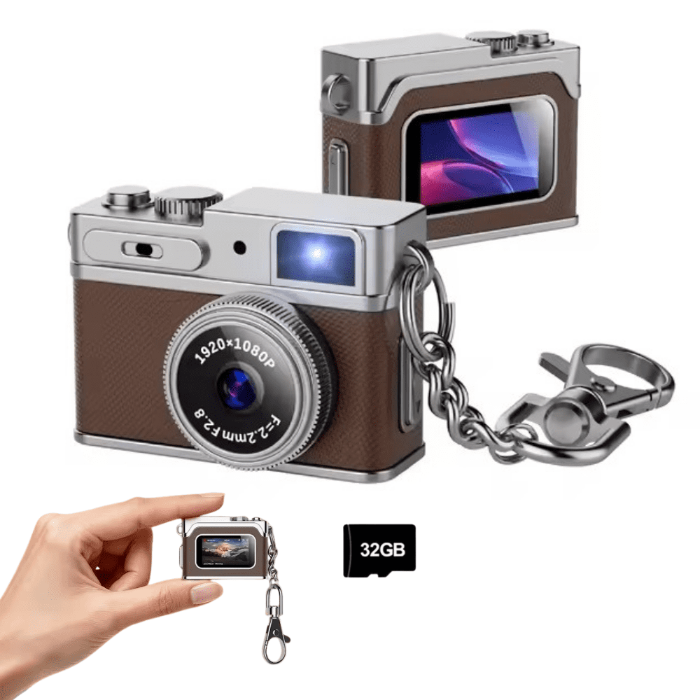 Innedd - Mini Cámara Café Portátil 1080p Pantalla Lcd + Microsd 32gb