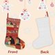thumbnail image 3 of La Nueva Escuela del Emperador Tema: Calcetines de Navidad, fino lino blanco para colgar en escaleras y chimenea, decoración navideña para el hogar, regalo de Navidad.54cm×38cm, 3 of 5