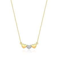 Vanité - Collar Corazones Oro Laminado - Dorado