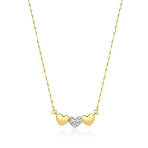 Vanité - Collar Corazones Oro Laminado - Dorado