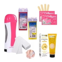 Citohome - Kit Depilación Calentador + 2 Ceras Roll On + 100 Bandas