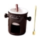 thumbnail image 5 of Taza de fondue con tenedor y cuchara, olla de cerámica para derretir chocolate, olla caliente para dulces de 280 ml para la cocina del hogar, la cena marrón, 5 of 5
