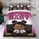 thumbnail image 4 of Jefe Bebé África Niña Conjunto de sábanas temático, trío de piezas, cómodo y amigable con la piel, diseño único, regalo de decoración para el hogar para familiares, amigos y fans, 90 cm * 190 cm, 4 of 6