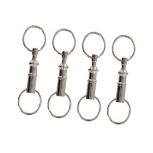 Magideal - Anillos De Llave Desmontables De 4 Piezas, Organizador De Llaves, Desparas Fáciles, Un Cierre De Llavero De Liberación Rápida De Regalo Ráctico Único.
