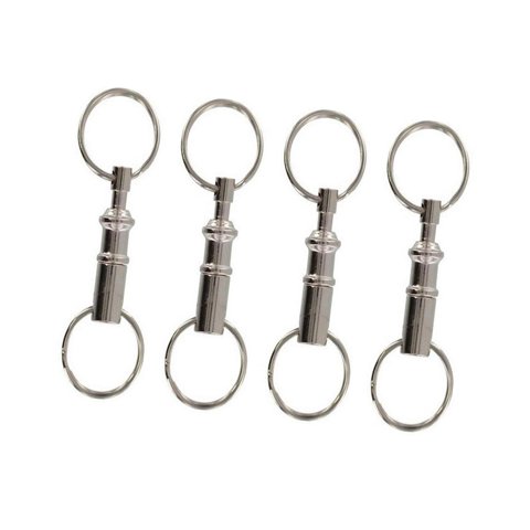 Magideal - Anillos De Llave Desmontables De 4 Piezas, Organizador De Llaves, Desparas Fáciles, Un Cierre De Llavero De Liberación Rápida De Regalo Ráctico Único.