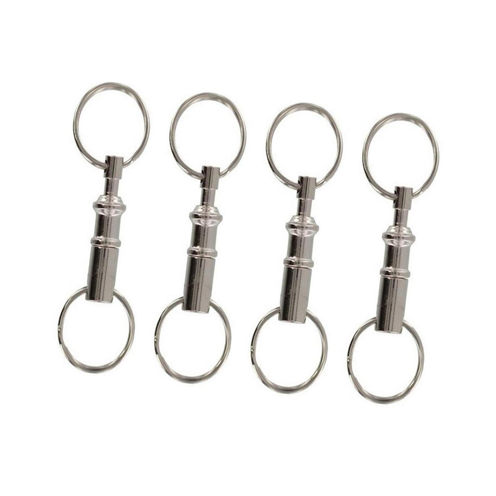 Magideal - Anillos De Llave Desmontables De 4 Piezas, Organizador De Llaves, Desparas Fáciles, Un Cierre De Llavero De Liberación Rápida De Regalo Ráctico Único.
