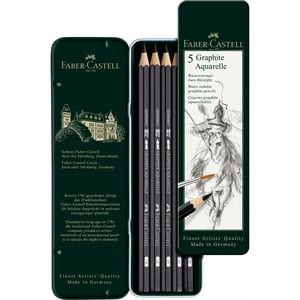 Faber Castell - Lápiz Grafito Graphite Aquarelle Faber-Castell X5 Uds.