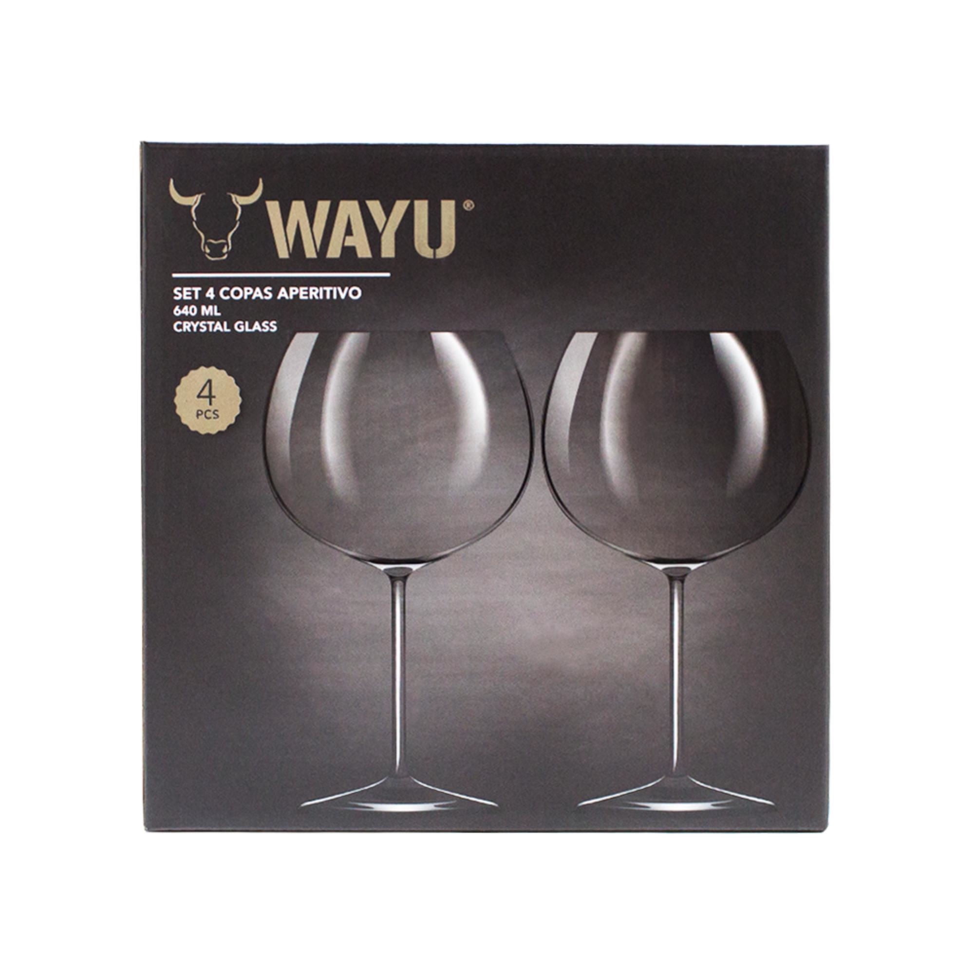 Wayu - Set 4 Copas 640Ml Cristal