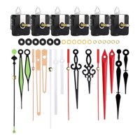 Magideal - 6 Juego De Mecanismo De Reloj Colgante, Mecanismo De Movimiento De Reloj De Pared Diy, Piezas De Reparación Para El Hogar Con Manos Para Reemplazo De Eje 28Mm Rosca 22Mm