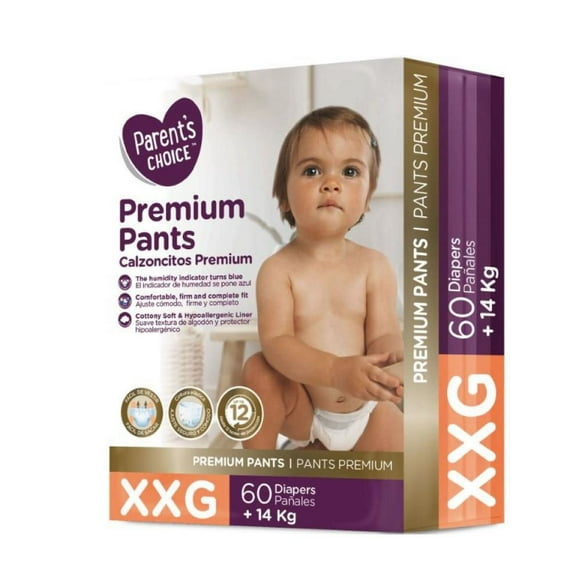 Pañales Parent'S Choice Premium Pants XXG, 60 Un