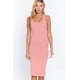 thumbnail image 1 of Saronite Vestido Midi Ajustado con Espalda Nadadora y sin Mangas Basics, Rosa Pétalo (para Mujer), 1 of 4