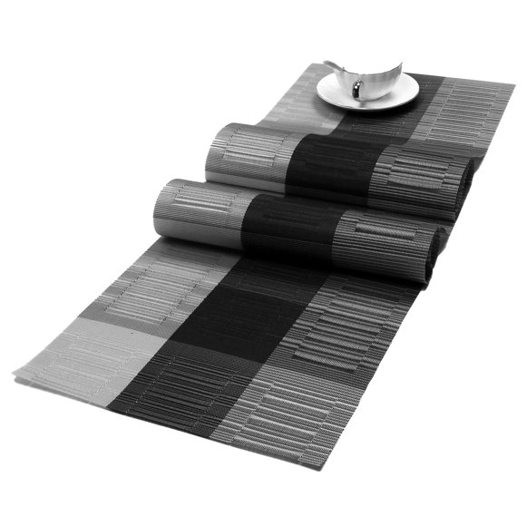 Caminero de mesa SHACOS 30x135 cm PVC fácil de limpiar con efecto ombre