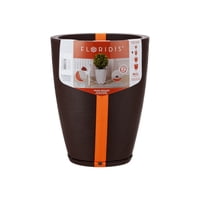 Floridis - Macetero Marron Amsterdam 44Cm Alto Con Plato