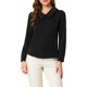 thumbnail image 1 of INSPIRE CHIC Blusa de Mujer con Cuello Peter Pan, Abertura en la Espalda con Botón Decorativo, Manga Larga, Talla M, Negro, 1 of 8