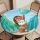 thumbnail image 5 of Moana, princesa-theme Fitted Round Tablecloths Elastic Edged Table Covers Waterproof Table Cloth for Kitchen Holiday Party Tables Decor 120cm, 5 of 6