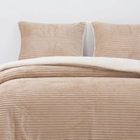 Dib - Cobertor Reversible Sherpa 2 Plazas Cotelón Beige