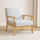 thumbnail image 5 of Poltrona Tayko Gris Clara Sillón Estilo Nórdico con Estructura de Madera, 5 of 6