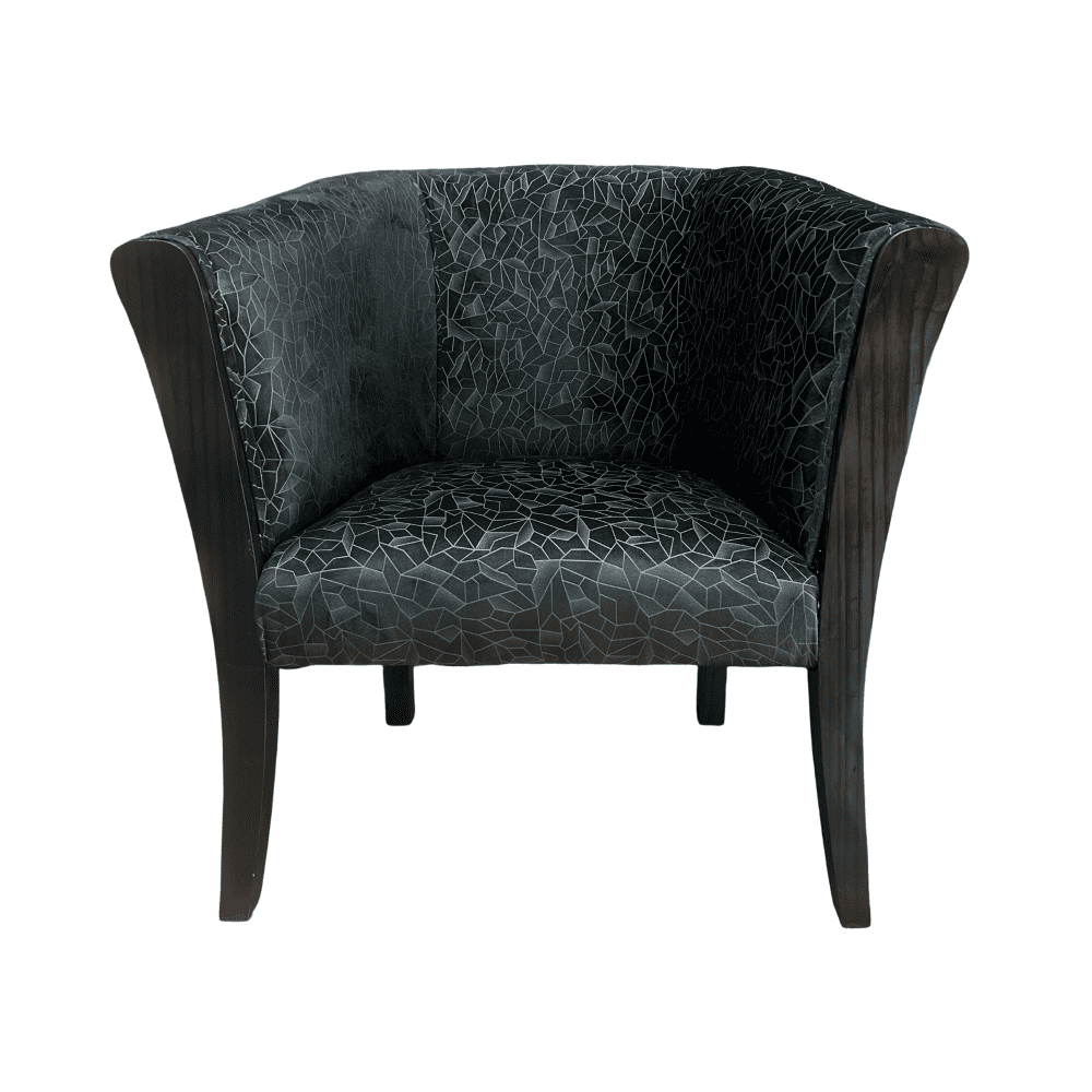 Muebles New - Sitial Americano Estampado Negro Felpa