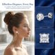 thumbnail image 4 of Pendientes Qitequan 24 pares de botones de acero plateado con zirconia cúbica, 4 of 9