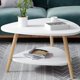 thumbnail image 2 of Mesa Centro Triangular 60x60x42cm Decoracion Nordica Moderna, 2 of 4