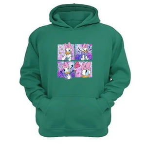 Genérico - Polerón Canguro Daisy Verde Aguamarina Talla L Unisex