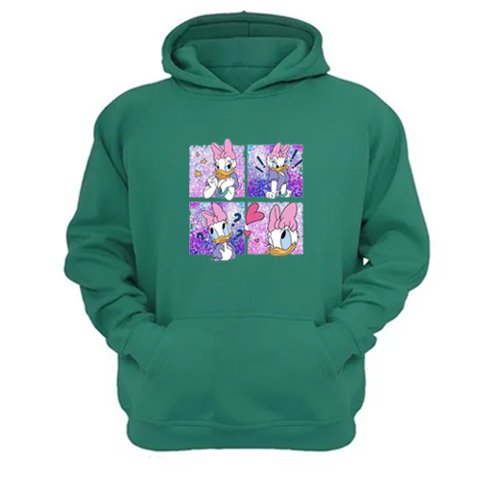 Genérico - Polerón Canguro Daisy Verde Aguamarina Talla S Unisex
