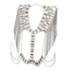 thumbnail image 3 of Moda borla Cristal Hombro Cuerpo Cadena Arnés Collar Joyas Plata, 3 of 3