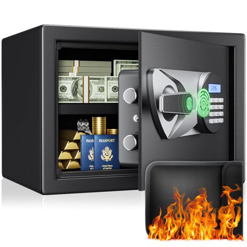 Biometric Safe Blacksmith Home 1.0 Cub - Huella Digital Negra