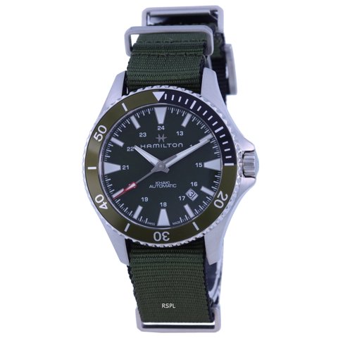 Reloj Hamilton Khaki Navy Scuba Green Dial Automatic H82375961 100M Men'S Watch