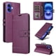 thumbnail image 1 of Premium Wallet Case for iPhone 17 with Card Slots & Kickstand, Flip Cover Purple, 1 of 6