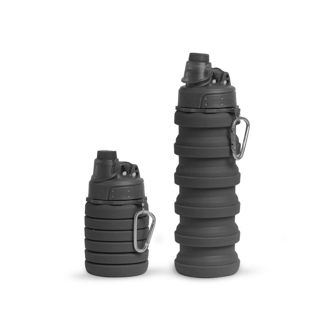 Botella Plegable Negra 500 Ml Pro Outdoor