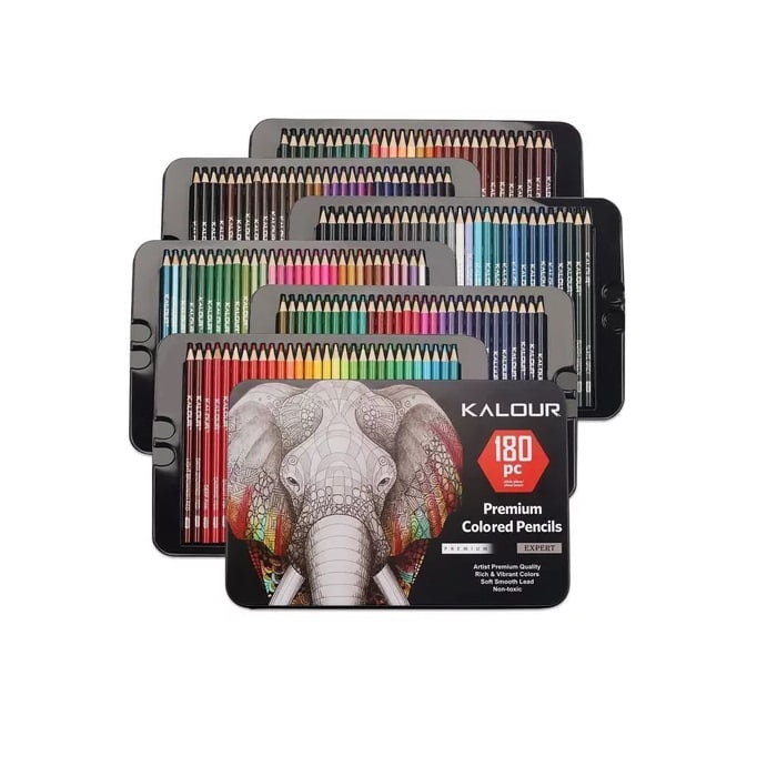 Masterprox - Set 180 Lapices Colore Arte Profesional Dibujo Caja Metálica