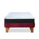 thumbnail image 3 of Cama Europea Zen Pro Colchon Resortes 1.5 Plaza Base Dividida Tela Burdeo, 3 of 6