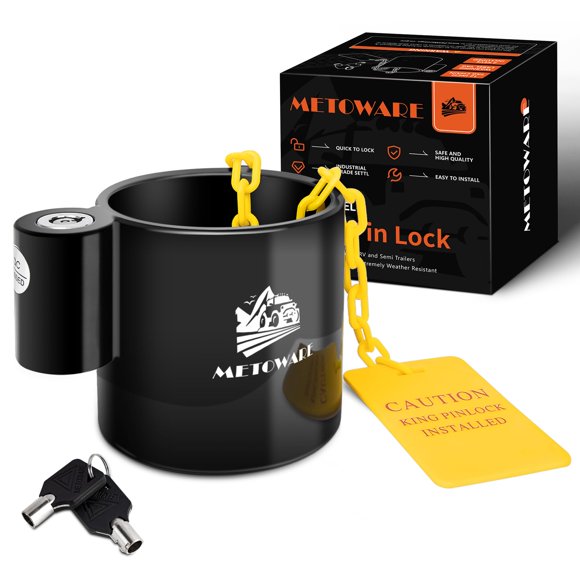 Candado METOWARE para Pasador de Rey de Quinta Rueda - Negro